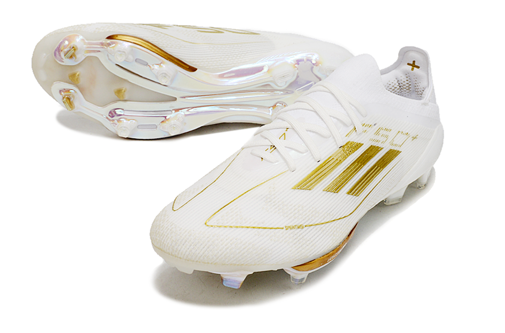 Adidas F50 Elite FG Boots – Cloud White / Metallic Gold