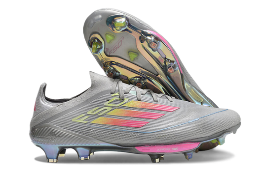 Adidas F50 Precision FG Boots – Grey Two / Pink Glow / Silver Metallic